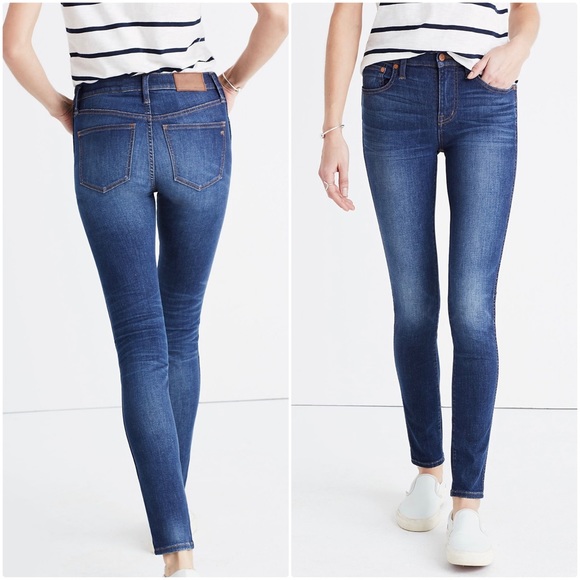 Madewell 9” High Riser Skinny Jeans in Polly Wash - Picture 1 of 8